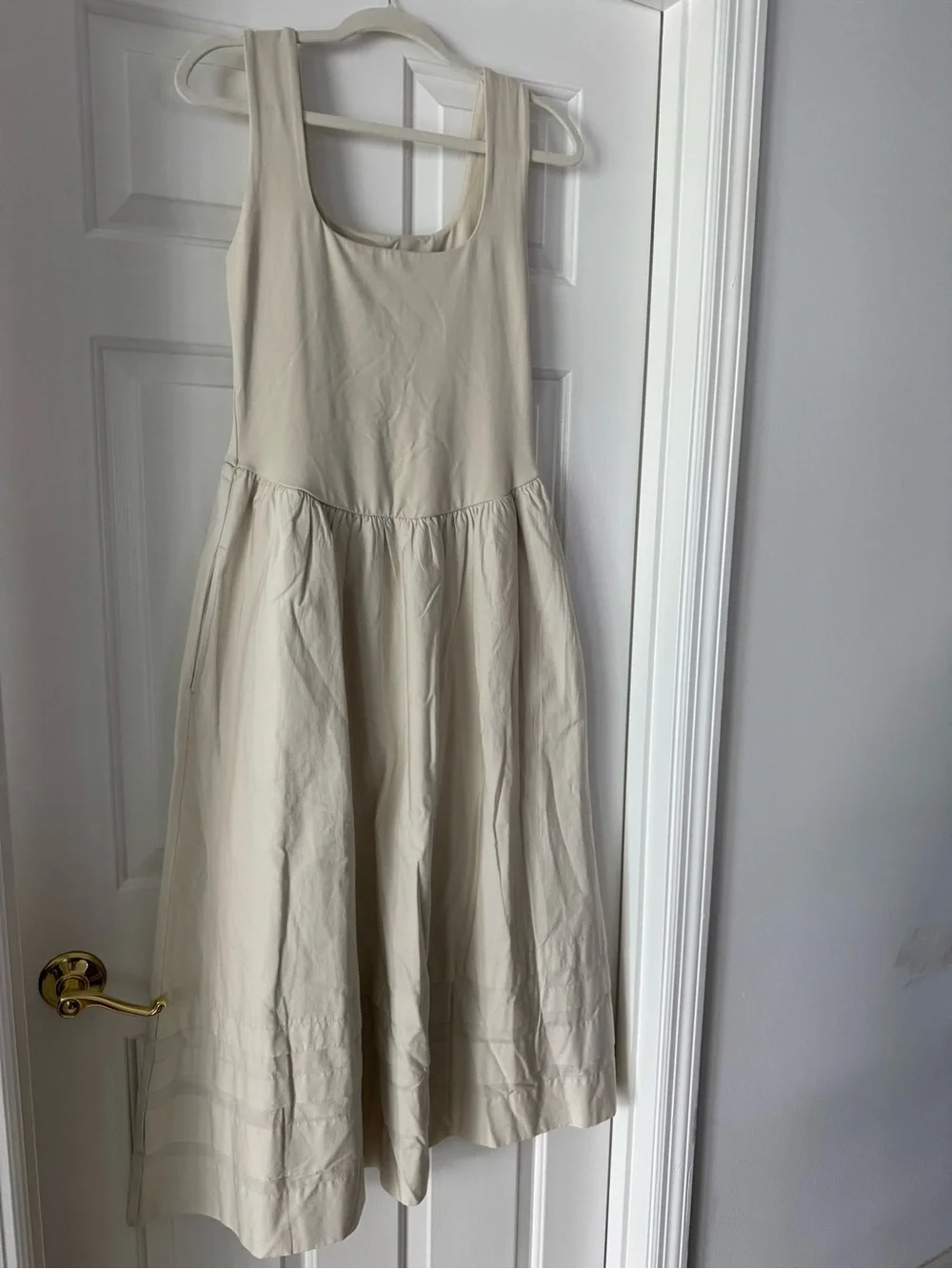 J. Crew Cream Sleeveless Dress